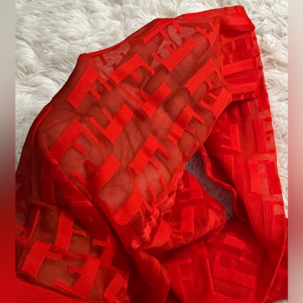 Fendi Red Leggings